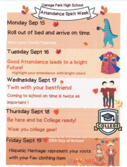 Attendance Spirit Week 